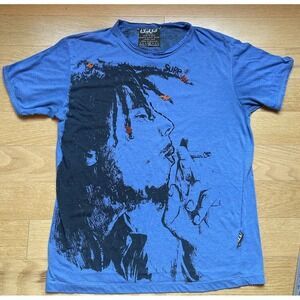 SURE Bob Marley All Over Print Size M Yoga Hippie Smoke Ganga Shirt